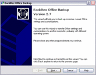 BackRex Office Backup screenshot